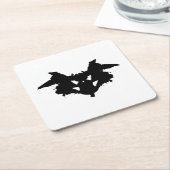 Dessous-de-verre Carré En Papier Tache d'encre de Rorschach (Incliné)