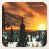 Dessous-de-verre Carré En Papier Taiga Sun (Devant)