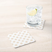 Dessous-de-verre Carré En Papier Tan pois (En situation)