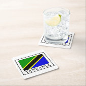 Dessous-de-verre Carré En Papier Tanzanie (En situation)