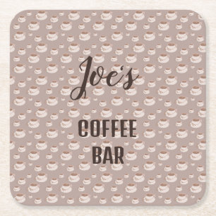Dessous-de-verre Carré En Papier Tapis de verre personnalisé pour station de café