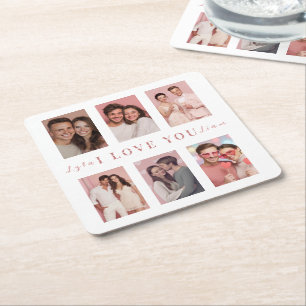 Dessous-de-verre Carré En Papier Tapisserie personnalisée de la Saint-Valentin – Te
