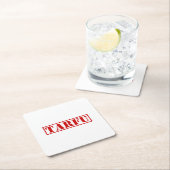 DESSOUS-DE-VERRE CARRÉ EN PAPIER TARFU (En situation)
