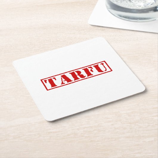 DESSOUS-DE-VERRE CARRÉ EN PAPIER TARFU (Incliné)