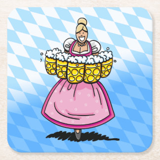 Dessous-de-verre Carré En Papier Tasse à bière dessin animé motif diamant bavarois