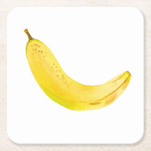 Dessous-de-verre Carré En Papier Tasses amusantes de banane