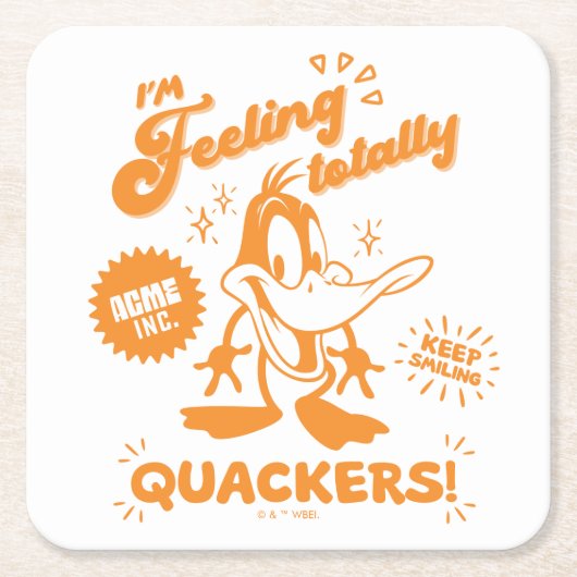 Dessous-de-verre Carré En Papier Tasty Retro DAFFY DUCK™ (Devant)