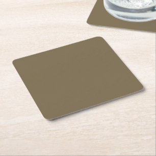 Dessous-de-verre Carré En Papier Taupe Couleur Personnaliser Ceci!