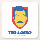 Dessous-de-verre Carré En Papier Ted Lasso | Icône face (Devant)