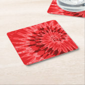 Dessous-de-verre Carré En Papier Teinture à tourbe rouge profonde (Incliné)