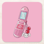 Dessous-de-verre Carré En Papier Téléphone portable (Devant)