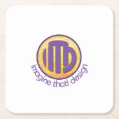 Dessous-de-verre Carré En Papier Température du parti (Devant)