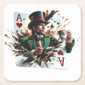 Dessous-de-verre Carré En Papier Temps pour le Dessous de verre du thé