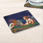 Dessous-de-verre Carré En Papier Tentation, Bouguereau (Incliné)