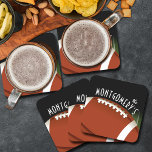 Dessous-de-verre Carré En Papier Terrain de football personnalisé<br><div class="desc">Les dessous de verre en papier personnalisables disposent d'un football sur les lignes de terrain de football et sont personnalisés avec votre nom. CORRESPONDRE des articles dans notre magasin.</div>