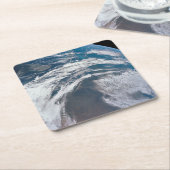 Dessous-de-verre Carré En Papier Terre De L'Appareil Spacecraft Apollo 12. (Incliné)