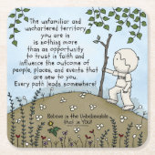 Dessous-de-verre Carré En Papier Territoire inconnu (Devant)