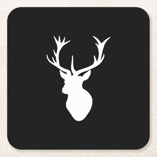 Dessous-de-verre Carré En Papier Tête blanche (Devant)