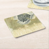 Dessous-de-verre Carré En Papier Tête de fleurs Abstraite de texture laquée (Incliné)