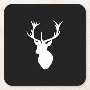 Dessous-de-verre Carré En Papier Tête de stade blanc