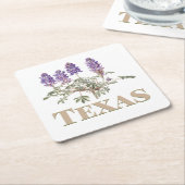 Dessous-de-verre Carré En Papier Texas Bluebonnet 2 (Incliné)