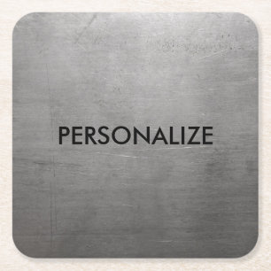 Dessous-de-verre Carré En Papier Texture balayée en métal