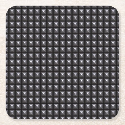 Dessous-de-verre Carré En Papier Texture en acier cloutée (Devant)