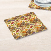 Dessous-de-verre Carré En Papier Thanksgiving Abundance (Incliné)