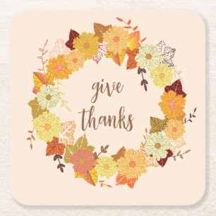 Dessous-de-verre Carré En Papier Thanksgiving wath