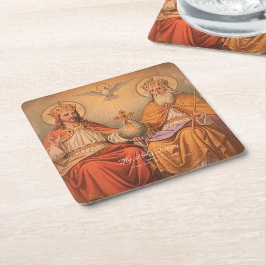 Dessous-de-verre Carré En Papier The Holy Trinity (Incliné)
