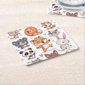 Dessous-de-verre Carré En Papier Throw Pillow (Incliné)