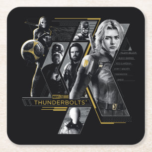 Dessous-de-verre Carré En Papier Thunderbolts* Graphisme de groupe
