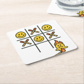 Dessous-de-verre Carré En Papier Tic Tac Toe (Incliné)