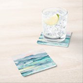 Dessous-de-verre Carré En Papier Tides de plage II (En situation)