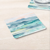 Dessous-de-verre Carré En Papier Tides de plage II (Incliné)