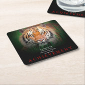 Dessous-de-verre Carré En Papier Tiger Motivation Réussite (Incliné)