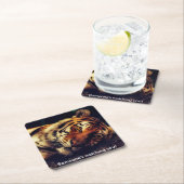 Dessous-de-verre Carré En Papier Tiger vous regarde (En situation)