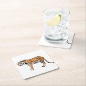 Dessous-de-verre Carré En Papier Tigre (En situation)