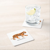 Dessous-de-verre Carré En Papier Tigre (En situation)