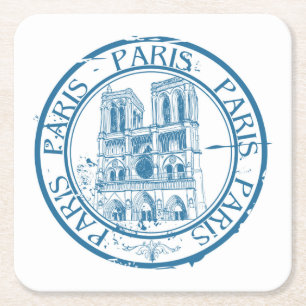 Dessous-de-verre Carré En Papier Timbre d'annulation de la livraison