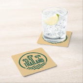 Dessous-de-verre Carré En Papier Timbre de voyage, Thaïlande (En situation)