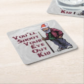 Dessous-de-verre Carré En Papier Tirer l'oeil dehors (Incliné)