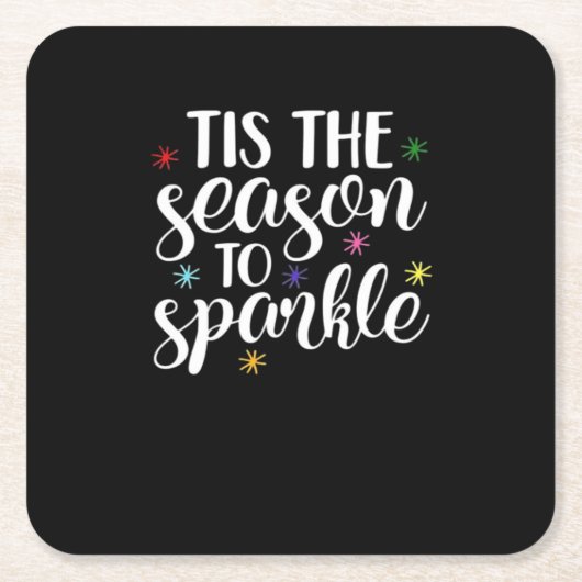 Dessous-de-verre Carré En Papier Tis Season To Sparkle Aesthetic Classic (Devant)