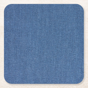 Dessous-de-verre Carré En Papier Tissu d'origine Mode bleue jean denim