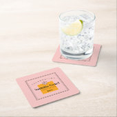 Dessous-de-verre Carré En Papier Toast Champagne (En situation)