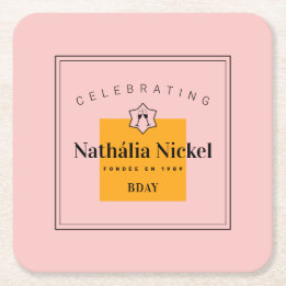 Dessous-de-verre Carré En Papier Toast Champagne