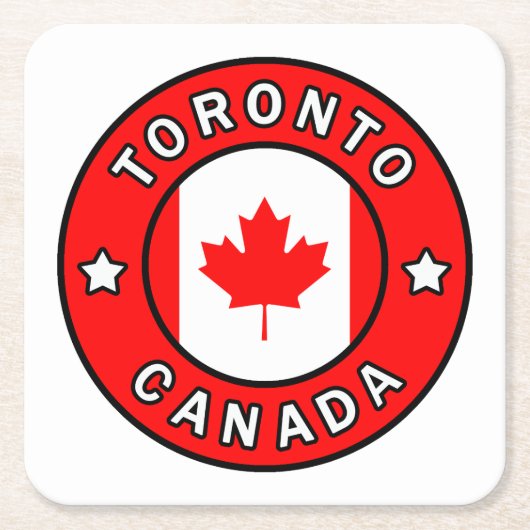Dessous-de-verre Carré En Papier Toronto Canada (Devant)