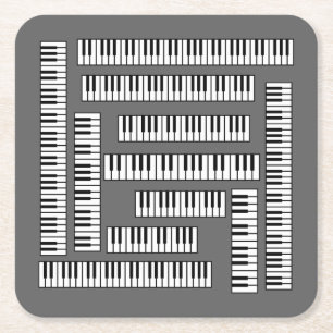 Dessous-de-verre Carré En Papier Touches de piano EV