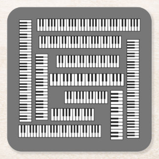 Dessous-de-verre Carré En Papier Touches de piano EV