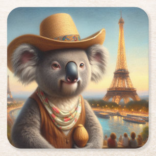 Dessous-de-verre Carré En Papier Tour Eiffel de Koala